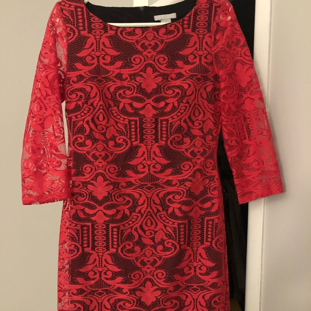 H&M hot pink lace dress